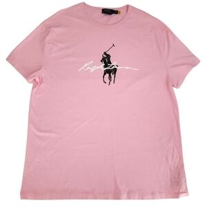 POLO RALPH LAUREN Pink Signature Logo T-Shirt classic fit XL
